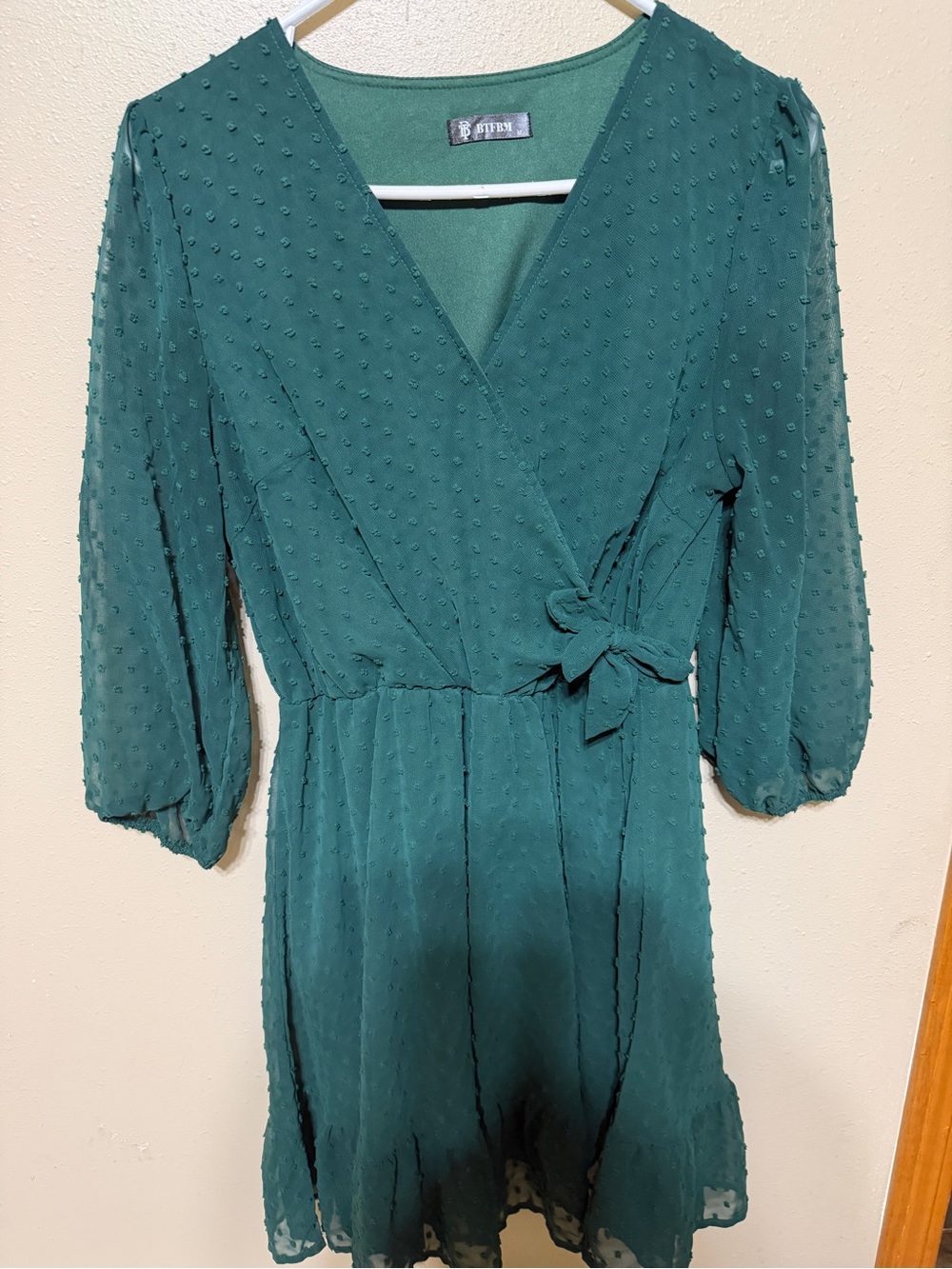 BTFBM woman’s green dress